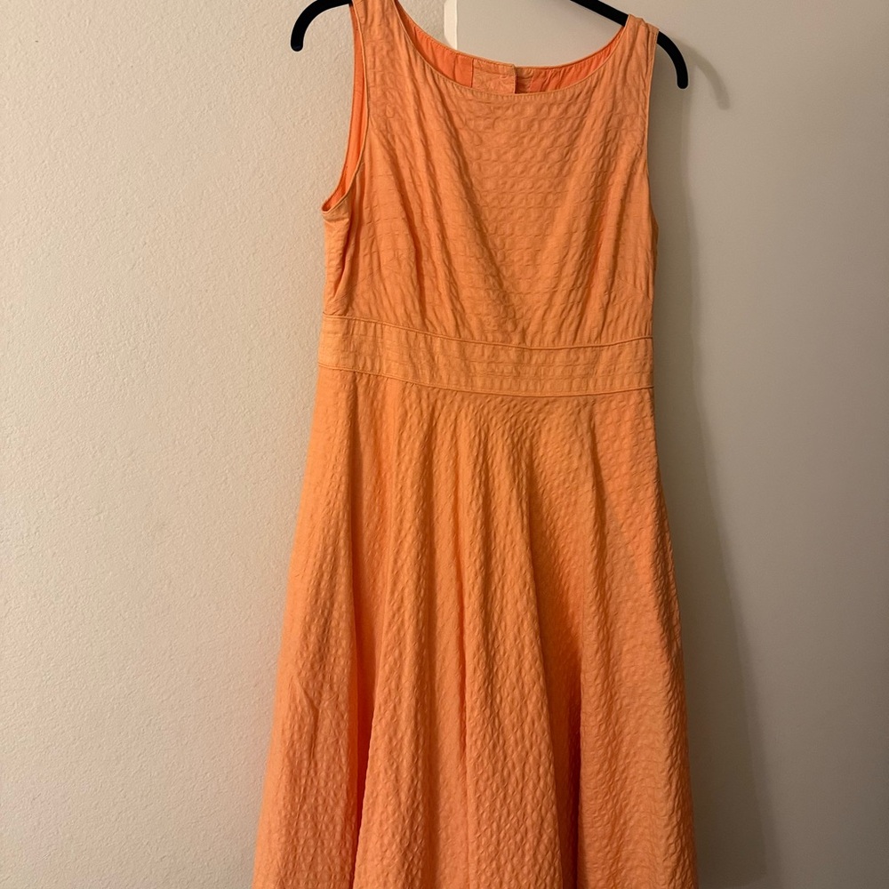 J. Crew Vibrant Orange Cotton Dress